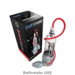 Bathmate HydroXtreme water-based vacuum pump with hand pump, chamber and carrying accessories.