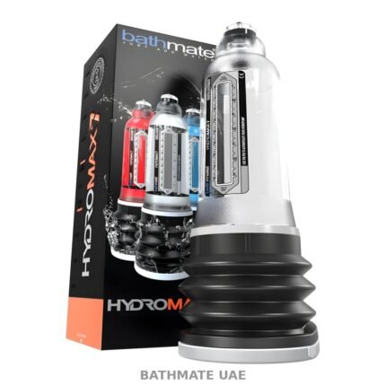 Bathmate UAE HydroMax water pump with transparent cylinder and product box