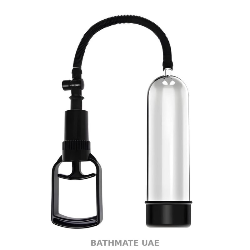 Penis pump UAE with clear vacuum cylinder, hand pump and pressure hose