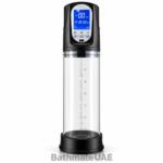 Automatic electric penis pump with LED pressure display and transparent cylinder