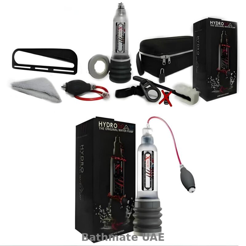 Bathmate Hydromax water pump with accessories and storage case